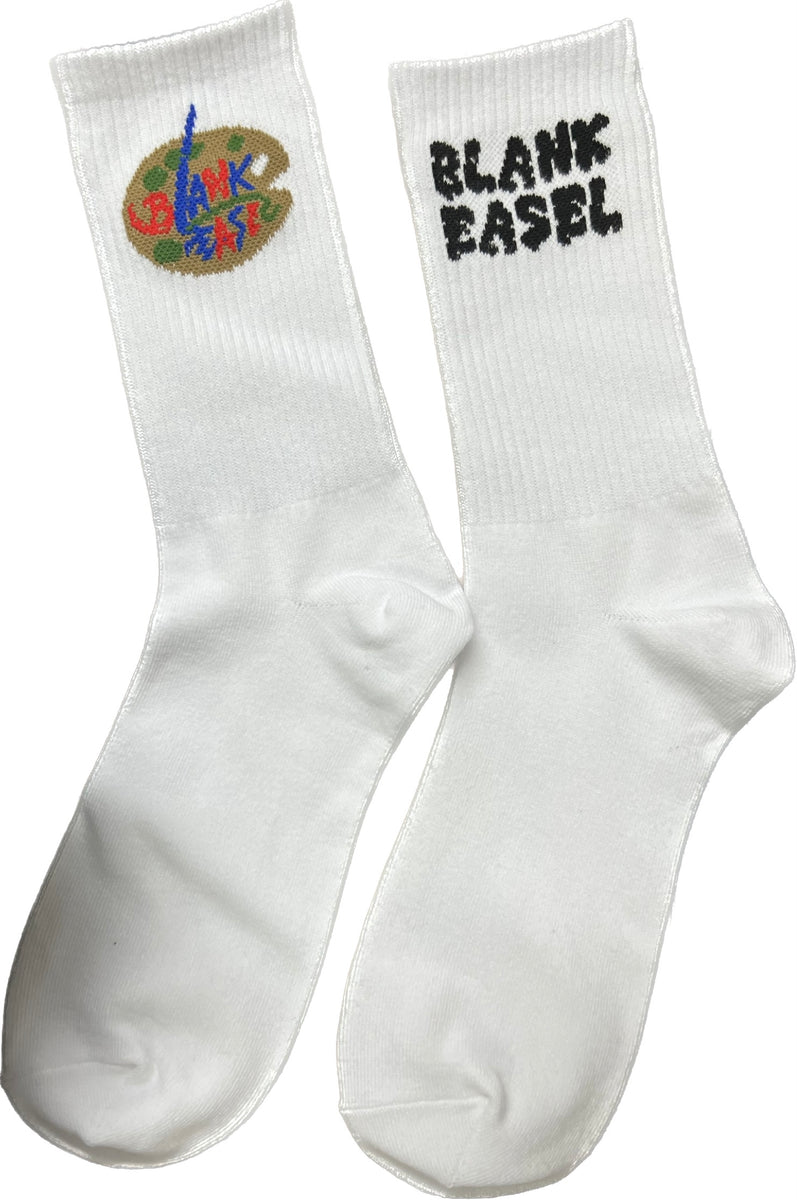 Blank Easel White Socks Blank Easel Clothing