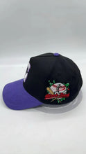 Load image into Gallery viewer, Blank Easel Black &amp; Purple Embroidered Baseball Cap
