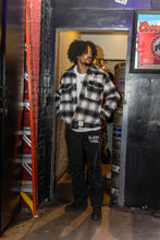 Load image into Gallery viewer, Black and White Checkered Wool Flannel
