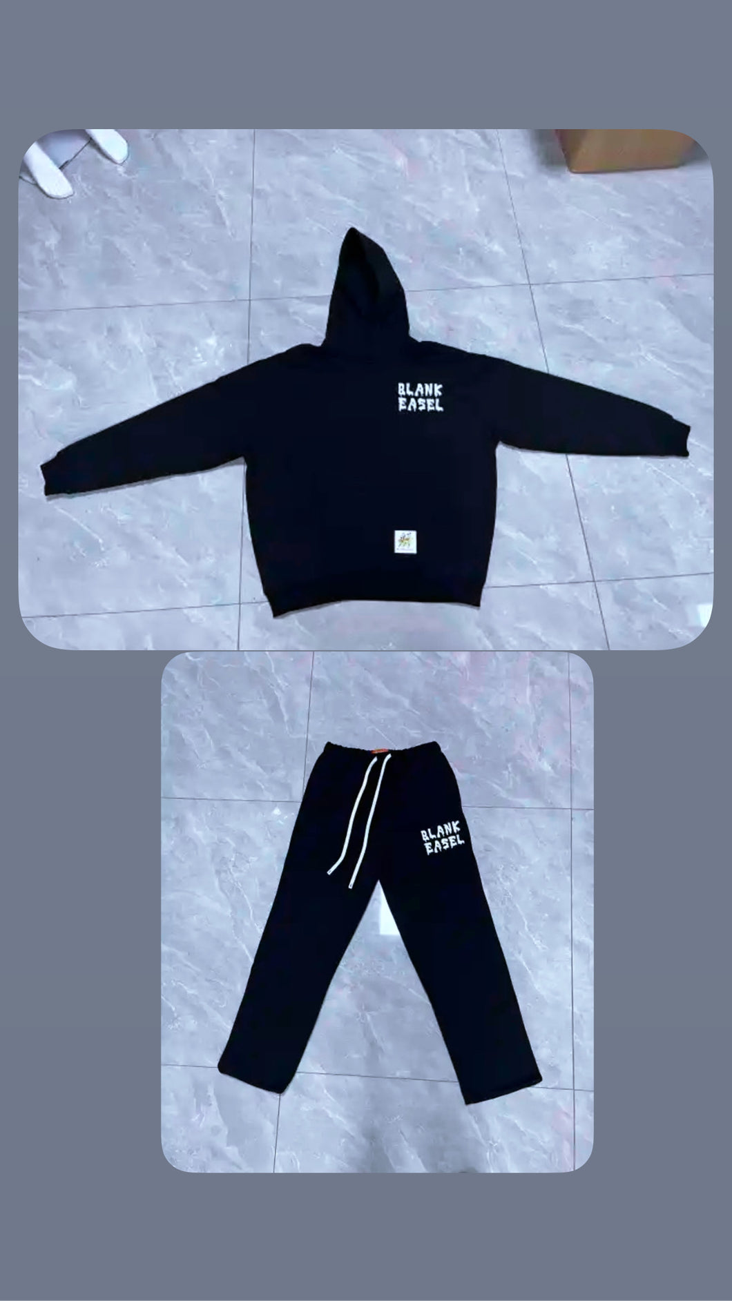 Blank Easel Black Sweatsuit